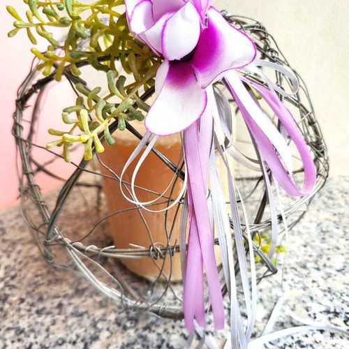 Handmade Wire Sphere Decor like new, Industrial Style