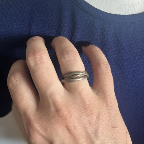 Trivero ring used, silver color