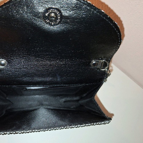 Evening shoulder bag like new with gunmetal beads