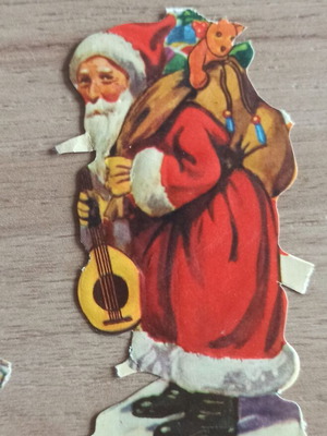 Vintage paper figures Santa Claus MLP 785 like new