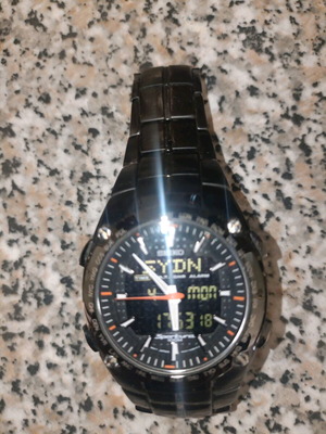 Ανδρικό ρολόι Seiko σαν καινούργιο, μαύρο