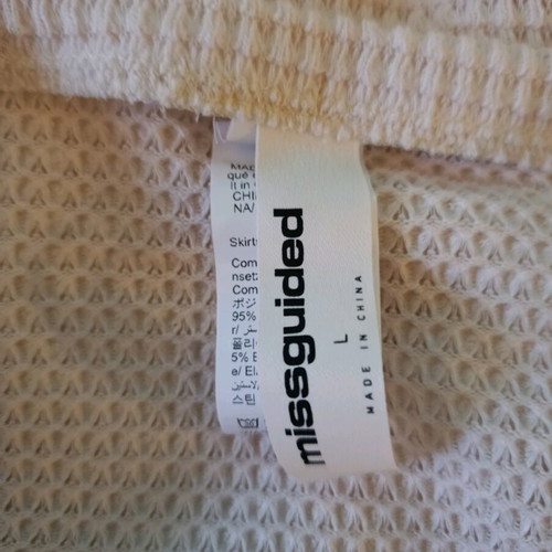 Missguided skirt and top set like new, beige, size L