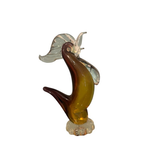 Murano glass decorative bird rooster like new