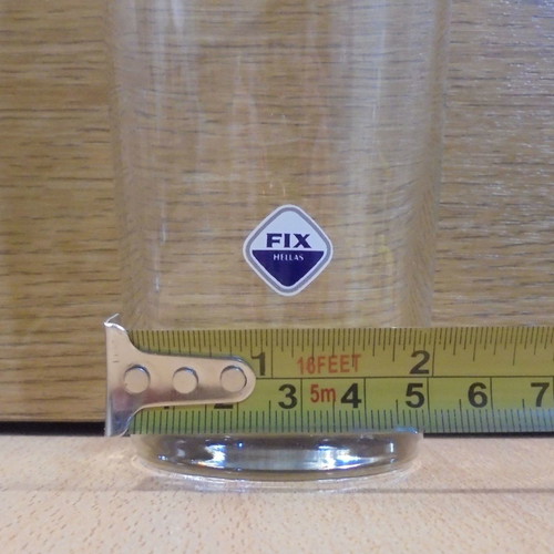 Fix Hellas beer set of 2 used promotional glasses 300ml