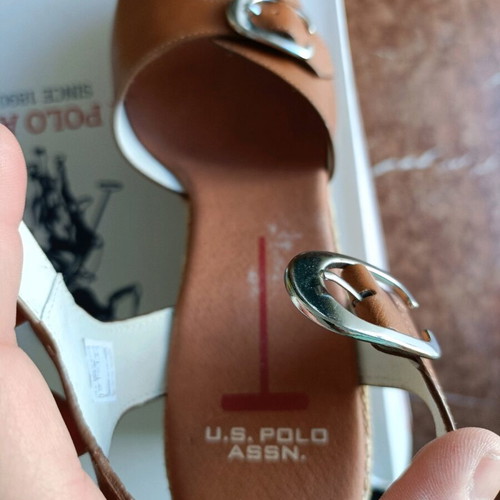 U.S. Polo Assn. platform sandals used, brown, size 40