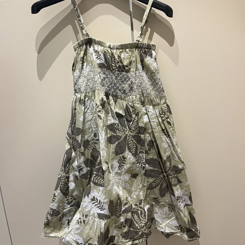 Miss Ergi cotton girls' dress size 10 like new, green floral