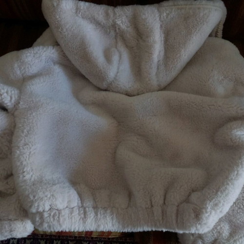 Bomber jacket beige with fur like new, size XS