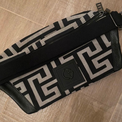 Canvas crossbody bag gray and black new