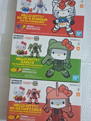 Bandai Spirits Gunpla Hello Kitty Gundam Char's Zaku II figure set new