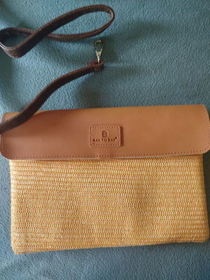 Straw crossbody bag Bag to Bag, new, apricot color