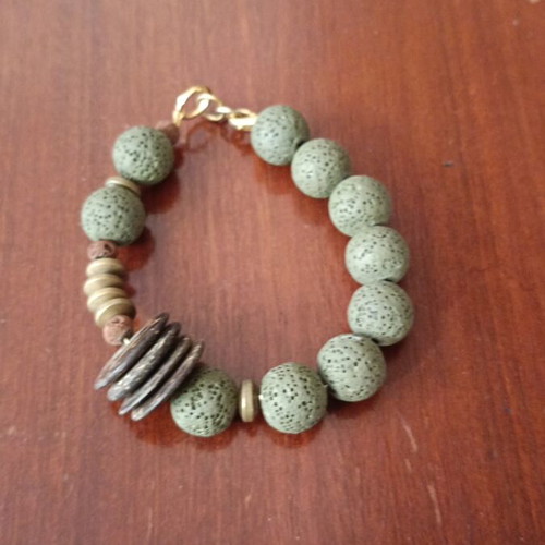 Bracelet with lava stones like new