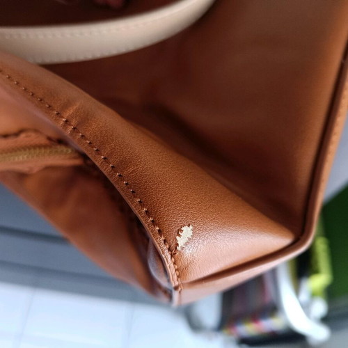 Trussardi Jeans daily bag used with minor leather wear