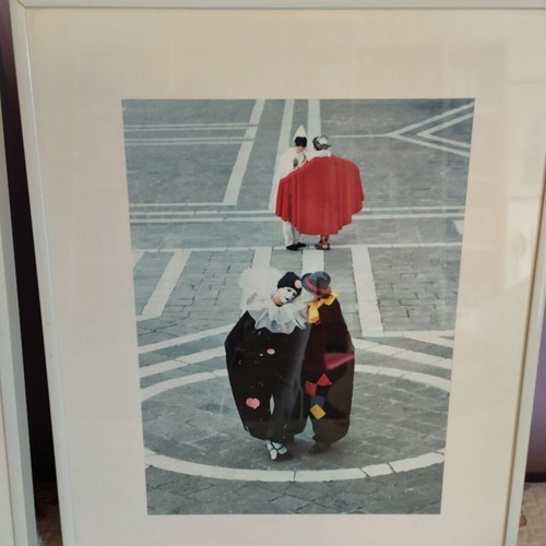 Harlequin photo frames in Venice