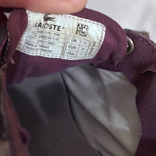 Lacoste sneakers women's No.38 brown with purple, like new