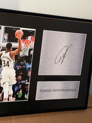 Giannis Antetokounmpo Υπογεγραμμένο Αντίγραφο Α3 Αφίσα Καινούργιο
