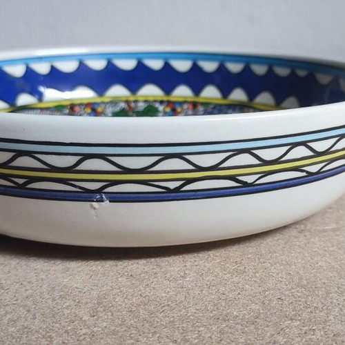 Handmade ceramic bowl Holy Land like new, Armenian art