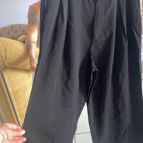 Zara women pants small black like new, wide leg
