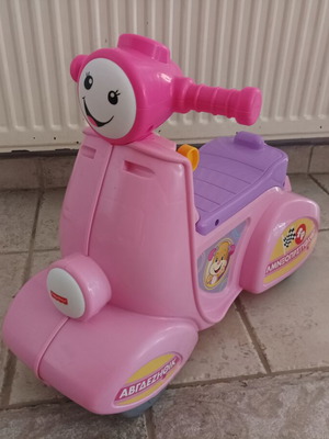 Fisher Price Laugh and Learn Εκπαιδευτικό scooter Smart Stages σαν καινούργιο, ροζ