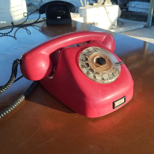 Tesla vintage telephone used for decoration