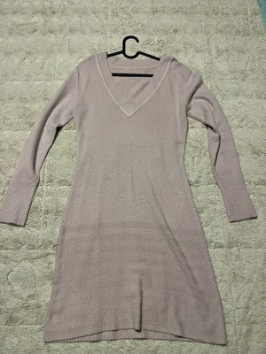 Wool dress like new, lilac/apple green shade, size M