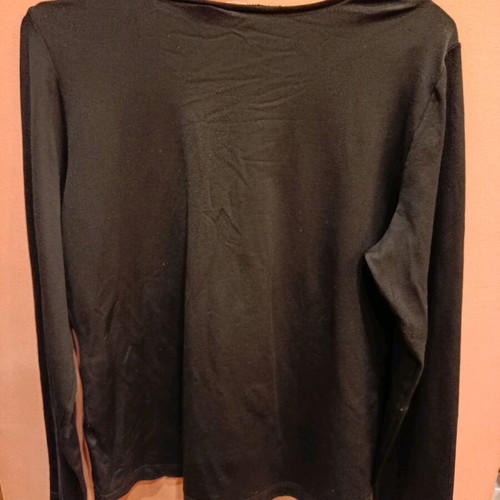 Long-sleeve blouse used, black, size L