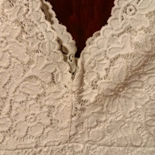Lace dress white knee-length like new