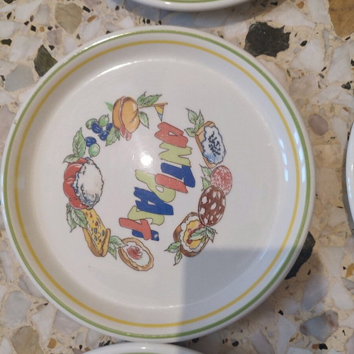 Πιάτα antipasti vintage μεταχειρισμένα, πακέτο 6 μικρά