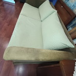 Two-seater sofa bed used