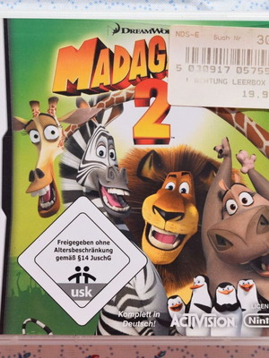 Madagascar 2 Nintendo DS употребявана, екшън-приключение