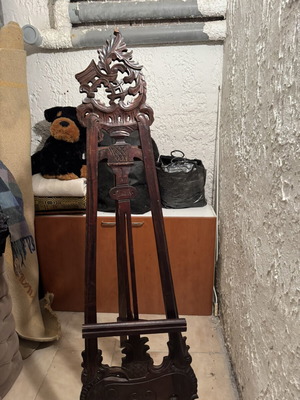 Ξύλινο σκαλιστό καβαλέτο, χειροποίητο, συλλεκτικό