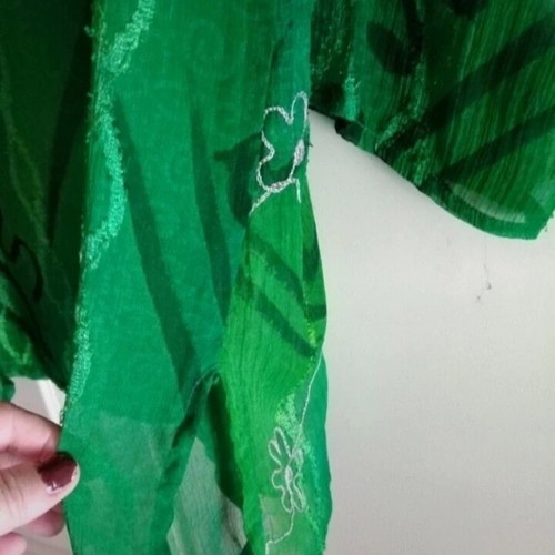 Green women's beach kaftani new, size XXL