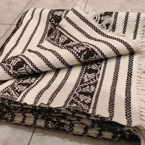 Caramel wool throw blanket like new with fringes
