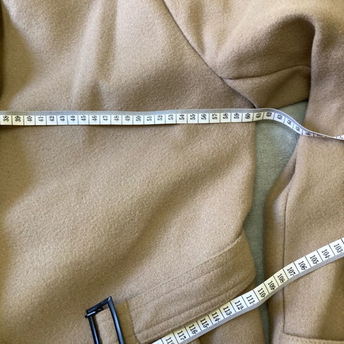 Beige lined coat like new, lightweight and warm