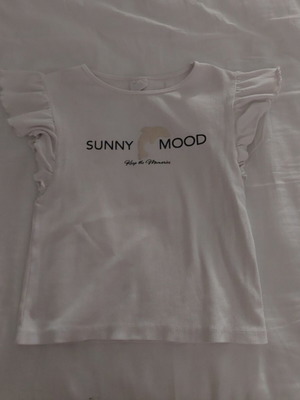 Zara sleeveless white t-shirt with dolphin beads, size 158 cm