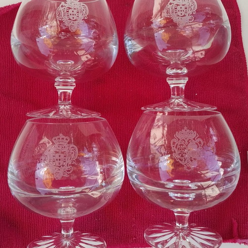 Special Glasses Set from Portugal, New, 53 Pieces Crystal and Glass