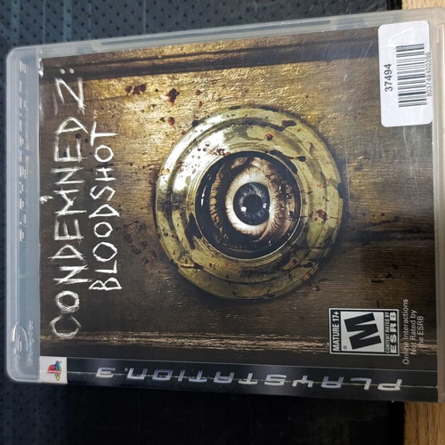 Condemned 2 Bloodshot PS3 game used, complete in good condition