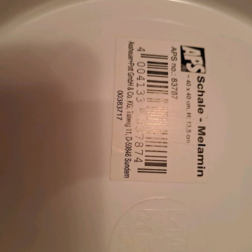 MFH Industrial Porcelain Serving Platter Large Square New 40x40x14 cm