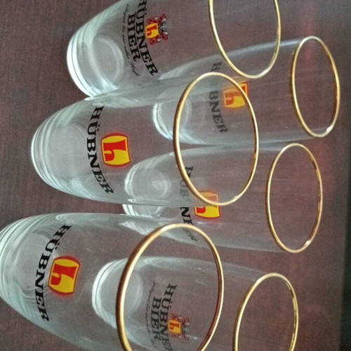 Vintage German beer glasses set of 6, like new, 12cm height