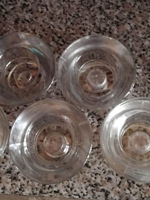 IKEA vintage γυάλινα κηροπήγια διπλής χρήσης, σετ 6