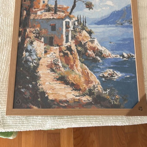 Handmade painting with frame new, hand-painted