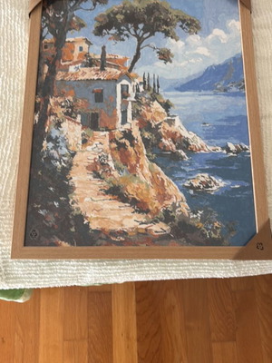 Handmade painting with frame new, hand-painted