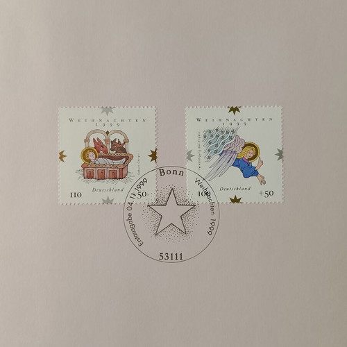 German stamps 1999 with Bonn first day cover, mint condition