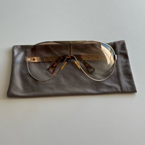 Emporio Armani 9355 sunglasses used, brown and silver