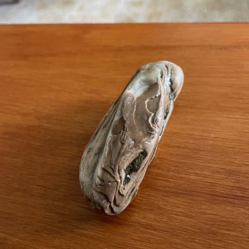 Chert with natural layers new, brown and gray shades