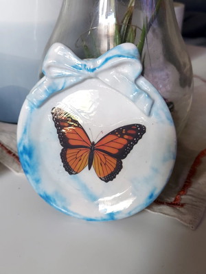 Butterfly plate new handmade