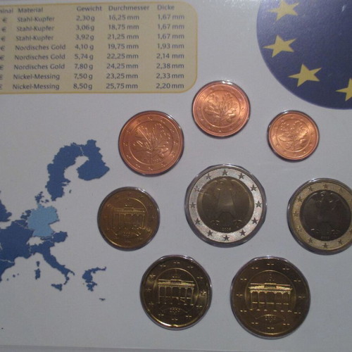 German official euro set 2004 G used, Karlsruhe