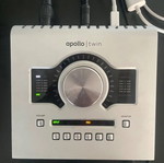 UAD Apollo Twin audio interface used with plugins and cables