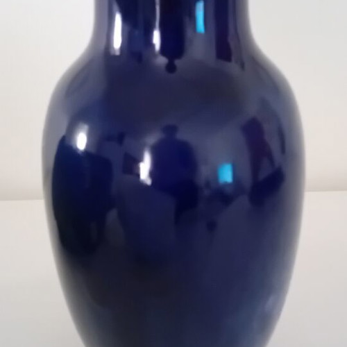 Vintage large ceramic vase cobalt blue, like new