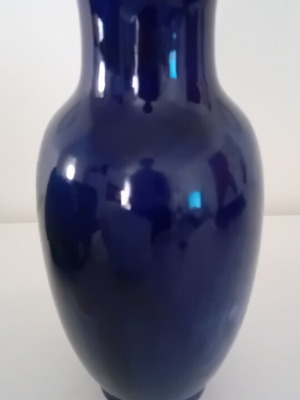 Vintage large ceramic vase cobalt blue, like new
