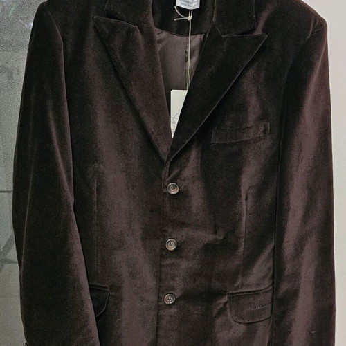 Velvet brown Mandarino jacket for 14 years, new unisex